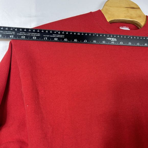 Vintage Jerzees Blank Sweatshirt Mens‎ Size XL Red Made in USA Crew Neck - Picture 6 of 7